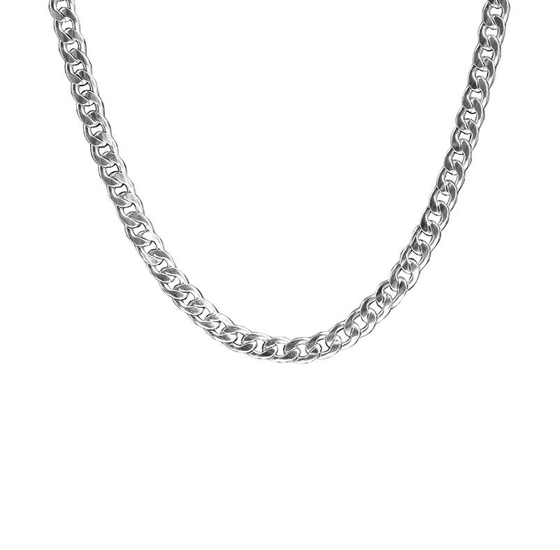Stainless Steel Hip Hop Punk Necklace Tide Titanium Steel Necklace Cuban Chain Cold Wind Bouncing Tide Cool Chain Jewelry Accessories
Stainless Steel Hip Hop Punk Necklace Tide Titanium Steel Necklace Cuban Chain Cold Wind Bouncing Tide Cool Chain Jewelry Accessories