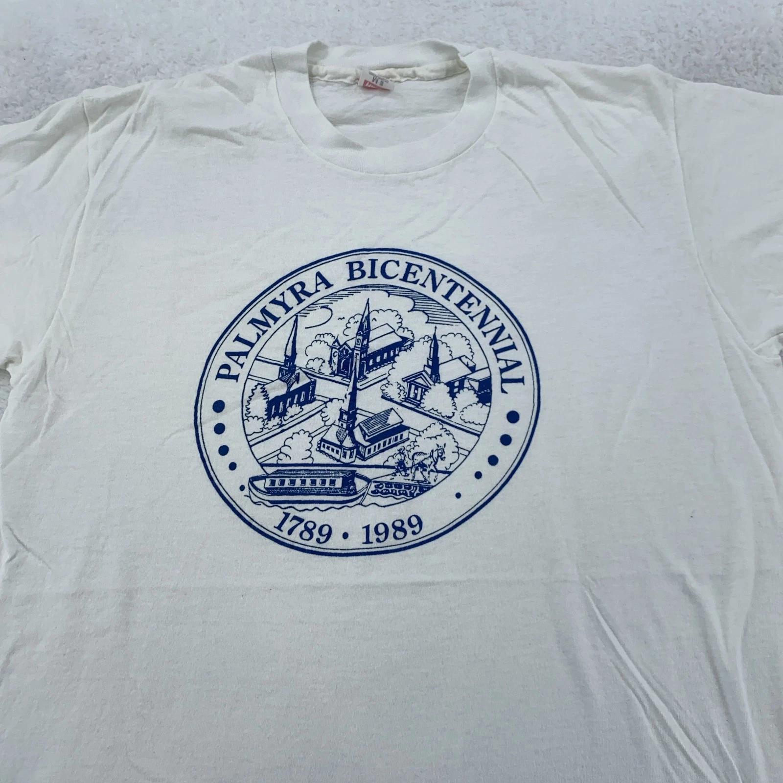 Vintage Palmyra New York Bicentennial Shirt Mens Small White Event Tee USA 80s S
Vintage Palmyra New York Bicentennial Shirt Mens Small White Event Tee USA 80s S