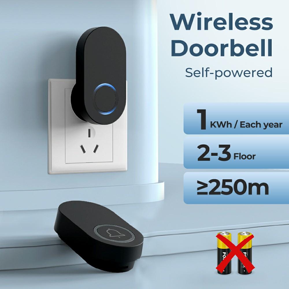ML008-B-22UK 60 Melodies Wireless Self-Powered Doorbell Ring UK Plug/Black,2 Transmitter+2 Receiver Type A
ML008-B-22UK 60 Melodies Wireless Self-Powered Doorbell Ring UK Plug/Black,2 Transmitter+2 Receiver Type A