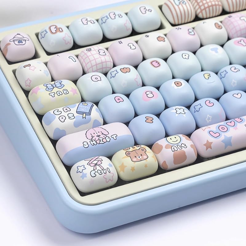 PBT cute keycap blue MOG Profile keycaps, 139 key round custom keycap set Mx Cherry mechanical keyboard 60 75 for 100% (blue)
PBT cute keycap blue MOG Profile keycaps, 139 key round custom keycap set Mx Cherry mechanical keyboard 60 75 for 100% (blue)