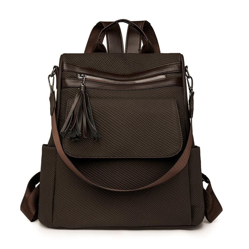 Рюкзак с кисточкой Ретро Многофункциональная сумка через плечо Большой вместимости Женский рюкзак для поездок на работу кофейный
Рюкзак с кисточкой Ретро Многофункциональная сумка через плечо Большой вместимости Женский рюкзак для поездок на работу кофейный