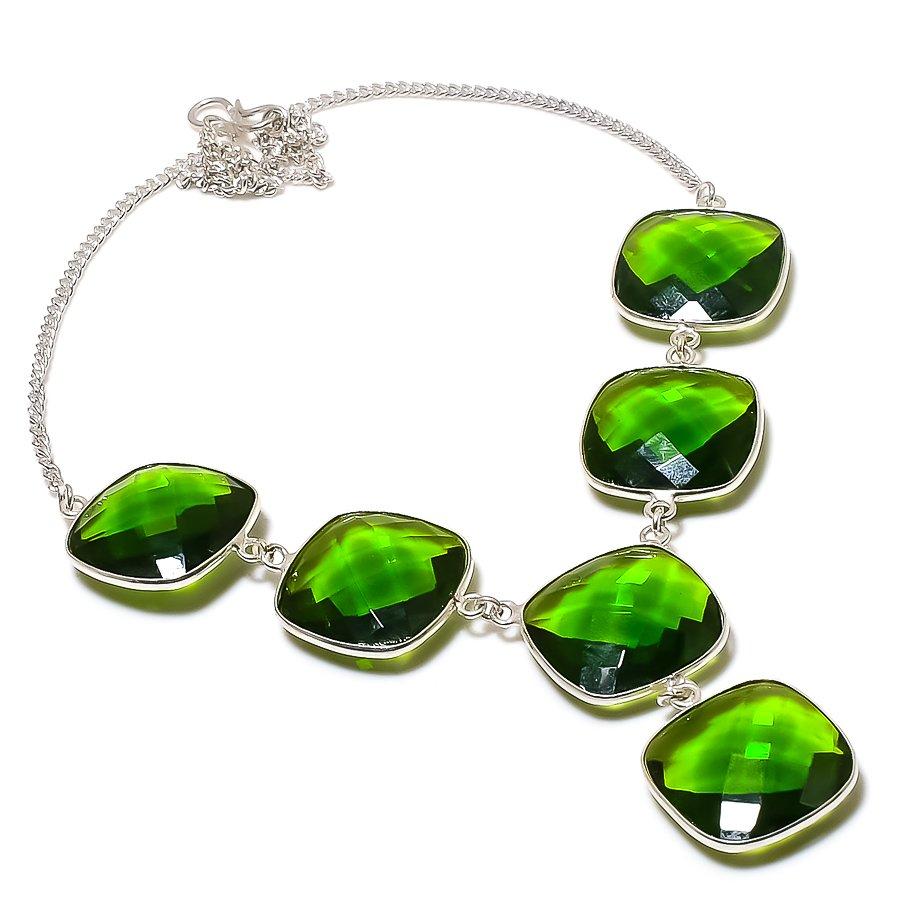 Ювелирное ожерелье ручной работы из стерлингового серебра 925 пробы с натуральным драгоценным камнем перидот 18 дюймов E1C74
Ювелирное ожерелье ручной работы из стерлингового серебра 925 пробы с натуральным драгоценным камнем перидот 18 дюймов E1C74