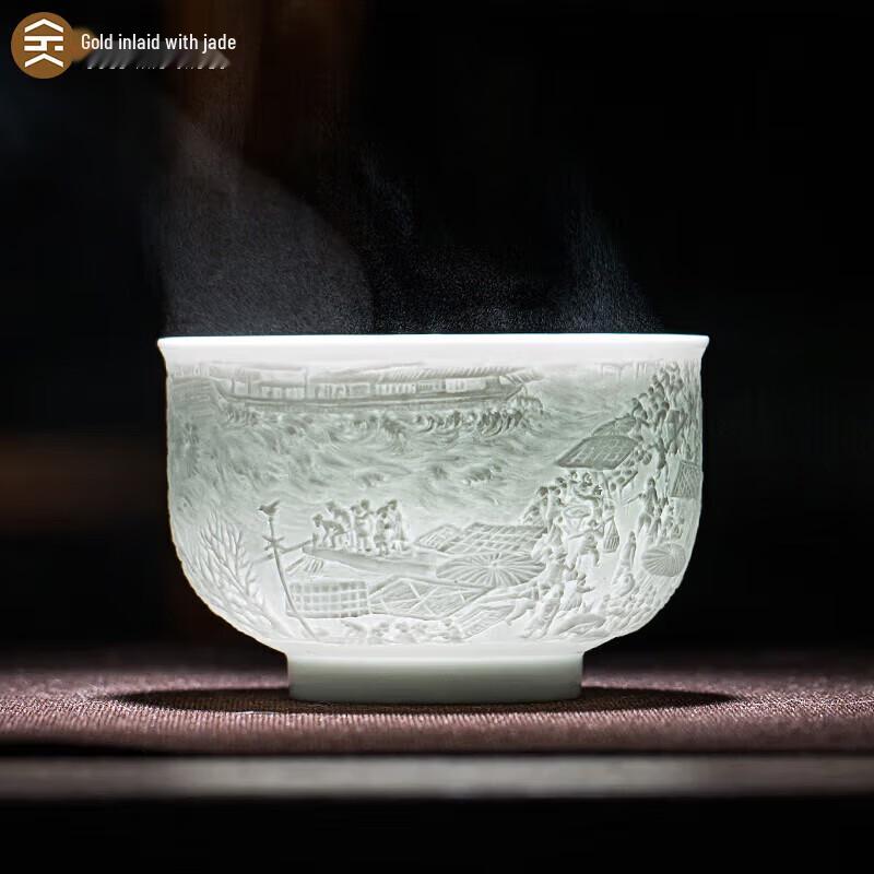 Jingdezhen Shadow Celadon Master Teacup Set
Jingdezhen Shadow Celadon Master Teacup Set