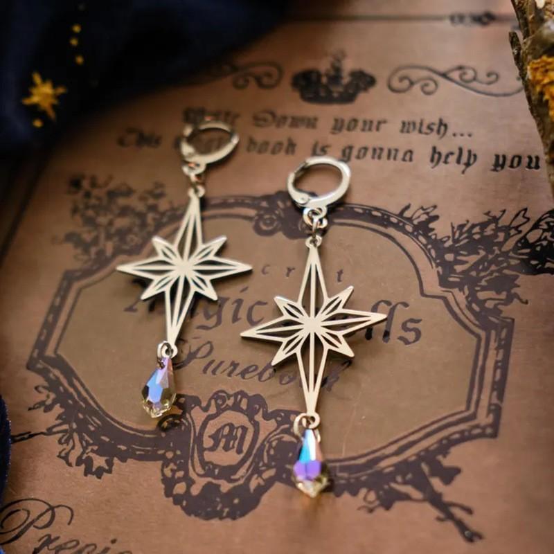 Boho Vintage Starburst Colorful Crystal Dangle Earrings for Women Stainless Steel Hoop Earrings Gothic Celestial Witchy Jewelry
Boho Vintage Starburst Colorful Crystal Dangle Earrings for Women Stainless Steel Hoop Earrings Gothic Celestial Witchy Jewelry