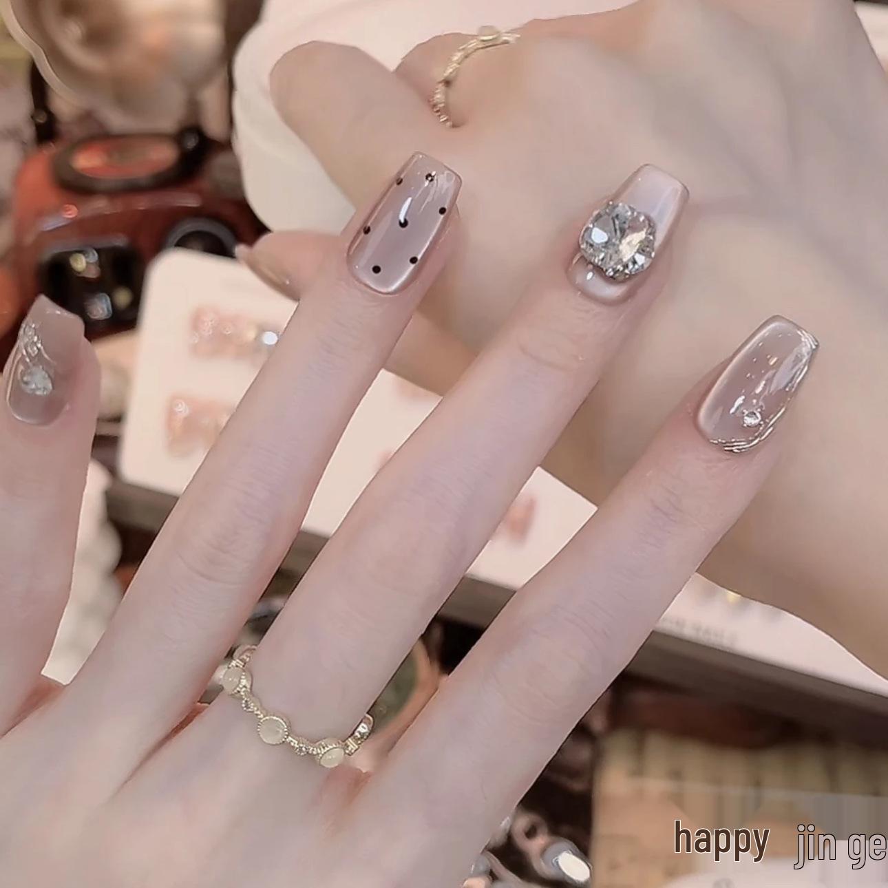 Moonlight Polka Dot Cat Eye False Nails - High-End Handmade, Wearable, Removable, Whitening Manicure Patches. XS Glue Set
Moonlight Polka Dot Cat Eye False Nails - High-End Handmade, Wearable, Removable, Whitening Manicure Patches. XS Glue Set