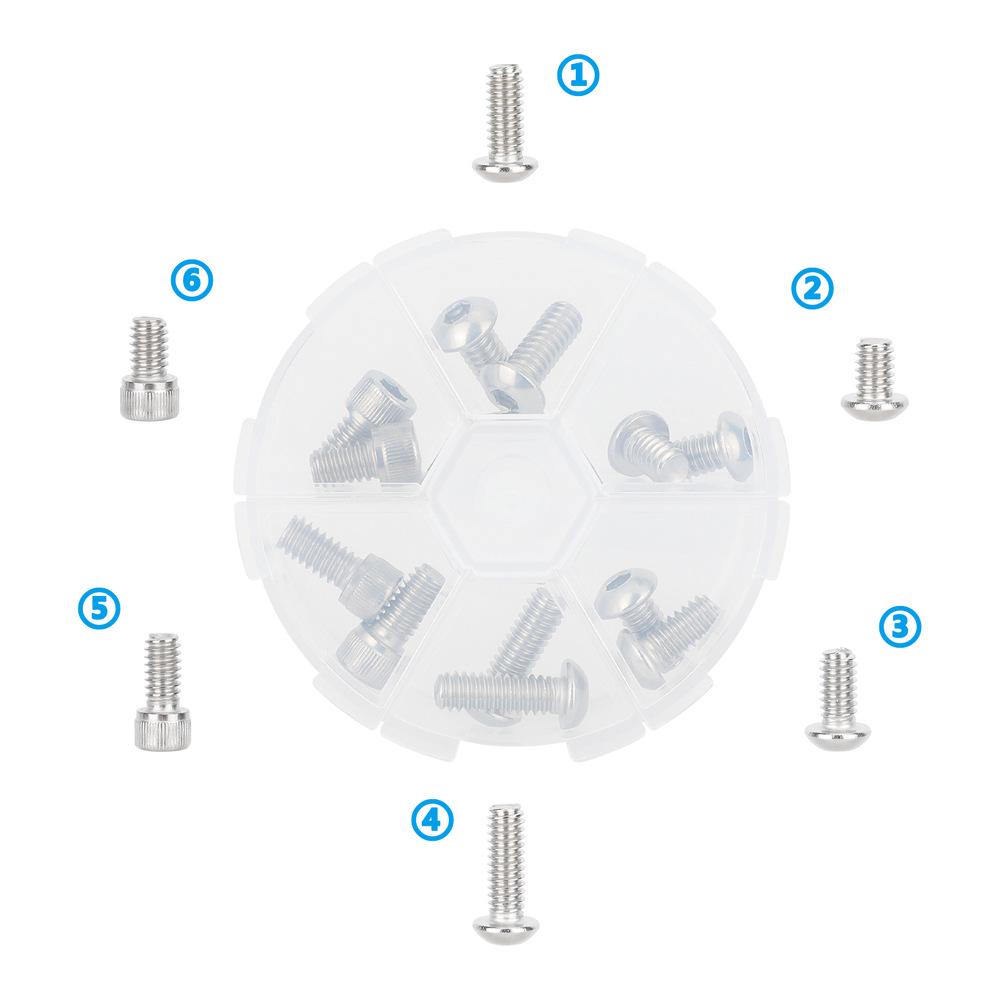 HDRIG 1/4 Camera Mounting Screw Set with Storage Box срібний
HDRIG 1/4 Camera Mounting Screw Set with Storage Box срібний