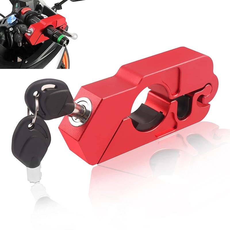BAIONE Universal Motorcycle Brake Lock Anti-Theft Security reinforcement bike grip lock CNC aluminum alloy shift brake Lock (red)
BAIONE Universal Motorcycle Brake Lock Anti-Theft Security reinforcement bike grip lock CNC aluminum alloy shift brake Lock (red)