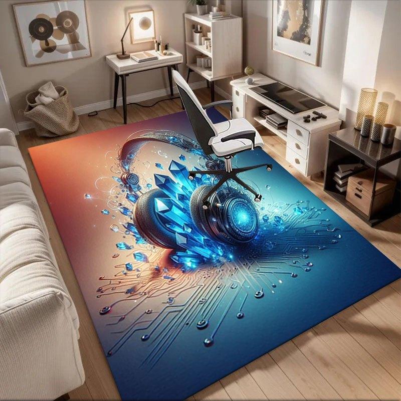 Crystal Headphones: Fusion of Music & Technology Office Mat Home Decor Office Desk Chair Rugs Chair Carpet for office Chair Mat Gift For Ha 60cm by 90cm
Crystal Headphones: Fusion of Music & Technology Office Mat Home Decor Office Desk Chair Rugs Chair Carpet for office Chair Mat Gift For Ha 60cm by 90cm