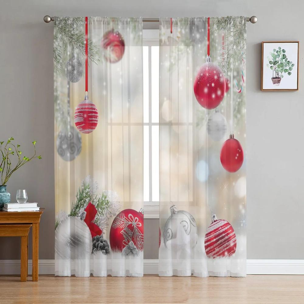 Bell Christmas Decor Snowflake Gift Tulle Sheer Curtains for Living Room Decor Window Curtain for Bedroom Voile Organza Drapes W135 x H115cm x1&Grommet Top
Bell Christmas Decor Snowflake Gift Tulle Sheer Curtains for Living Room Decor Window Curtain for Bedroom Voile Organza Drapes W135 x H115cm x1&Grommet Top