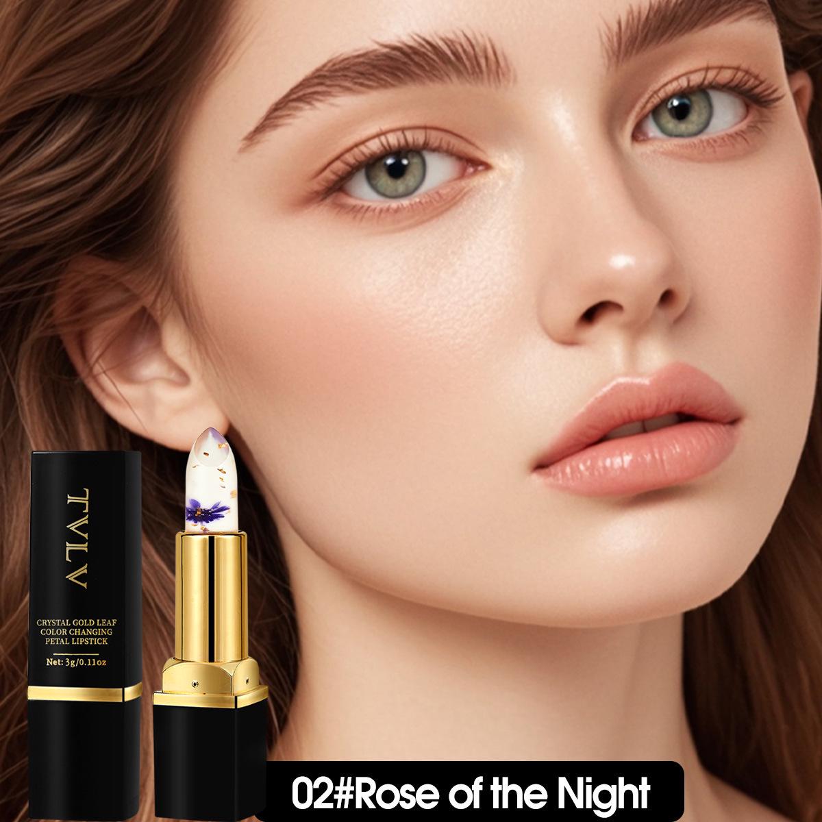 Crystal Gold Foil Color-Changing Petal Lipstick - Waterproof, Moisturizing, Long-Lasting, Temperature-Responsive Flower Lip Balm. 3g
Crystal Gold Foil Color-Changing Petal Lipstick - Waterproof, Moisturizing, Long-Lasting, Temperature-Responsive Flower Lip Balm. 3g