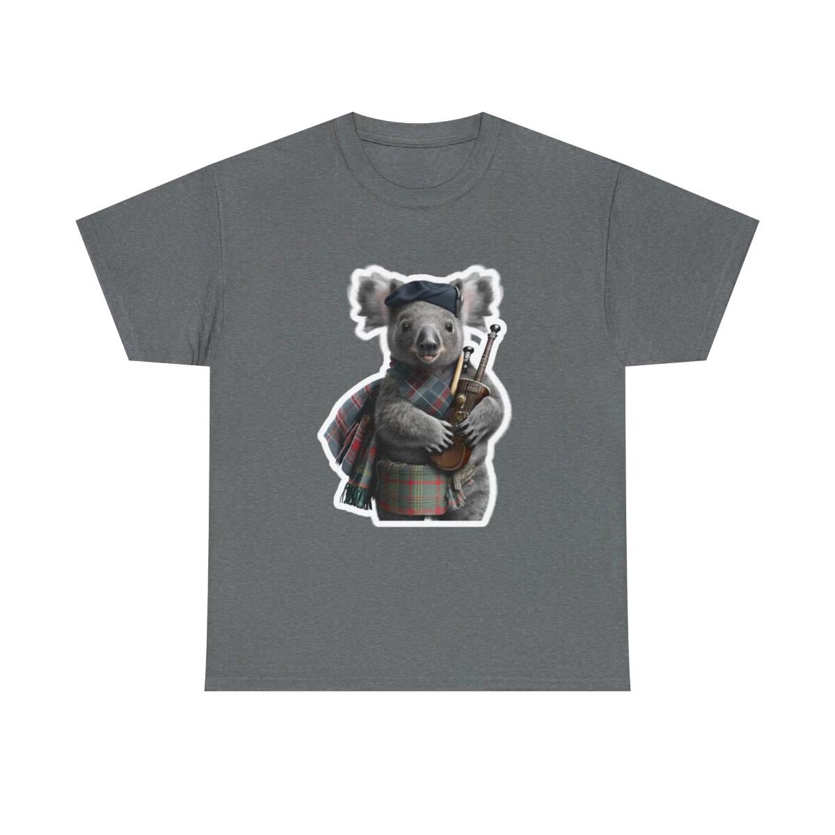 US Adults - Koala in Scottish kilt plays bagpipes - Cute Unisex Heavy Cotton Tee 4XL
US Adults - Koala in Scottish kilt plays bagpipes - Cute Unisex Heavy Cotton Tee 4XL