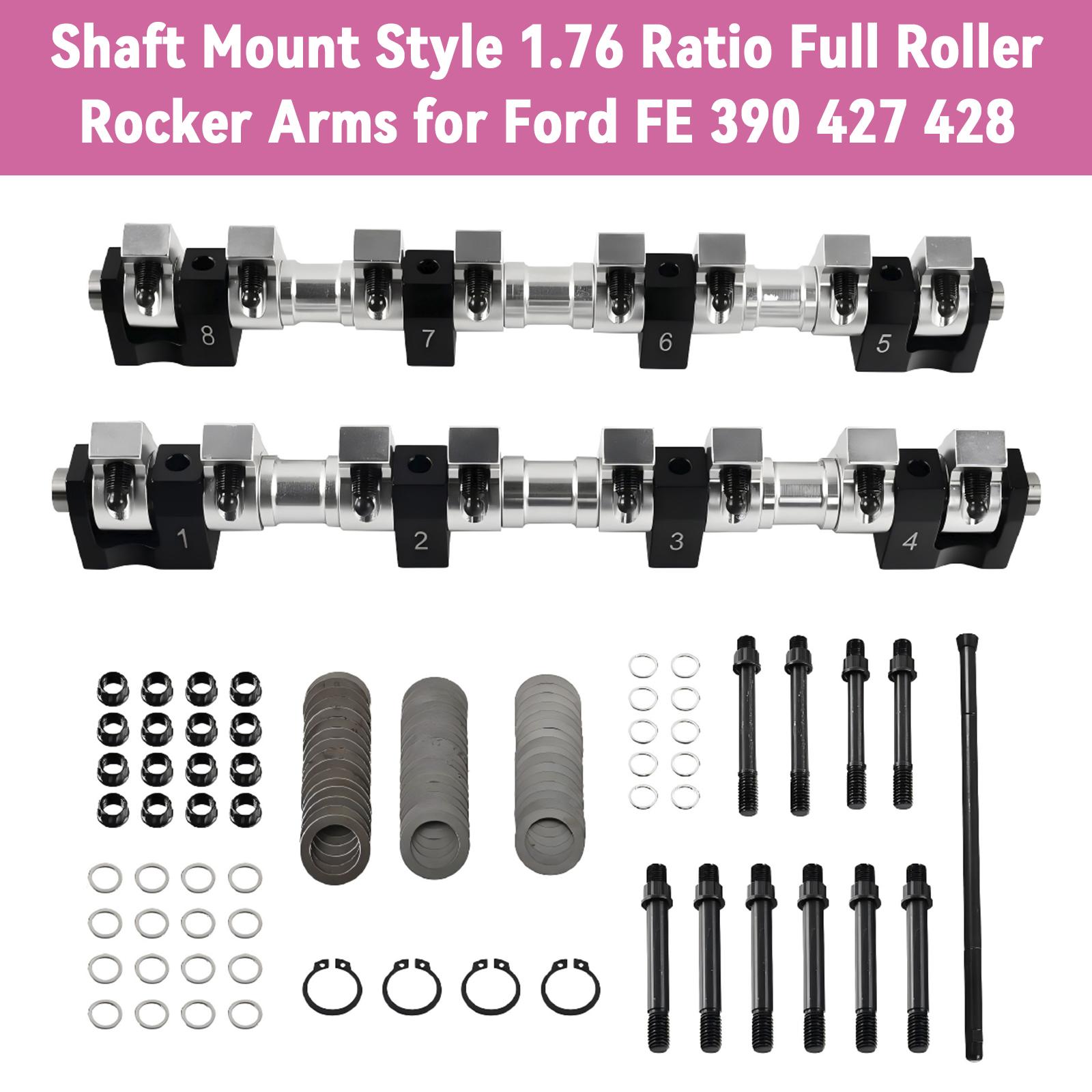 Роликовые рокеры на валу с передаточным отношением 1.76 для Ford FE 390 427 428
Роликовые рокеры на валу с передаточным отношением 1.76 для Ford FE 390 427 428