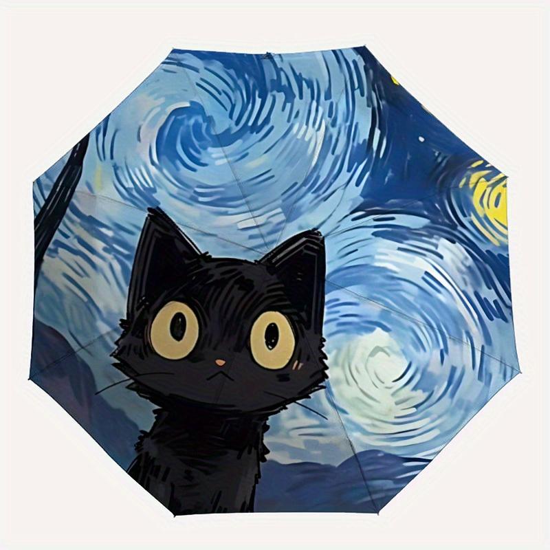 1pc Black Cat Automatic Open/close Folding Umbrella, Compact Portable Travel Umbrella,Durable Construction yy250814189
1pc Black Cat Automatic Open/close Folding Umbrella, Compact Portable Travel Umbrella,Durable Construction yy250814189