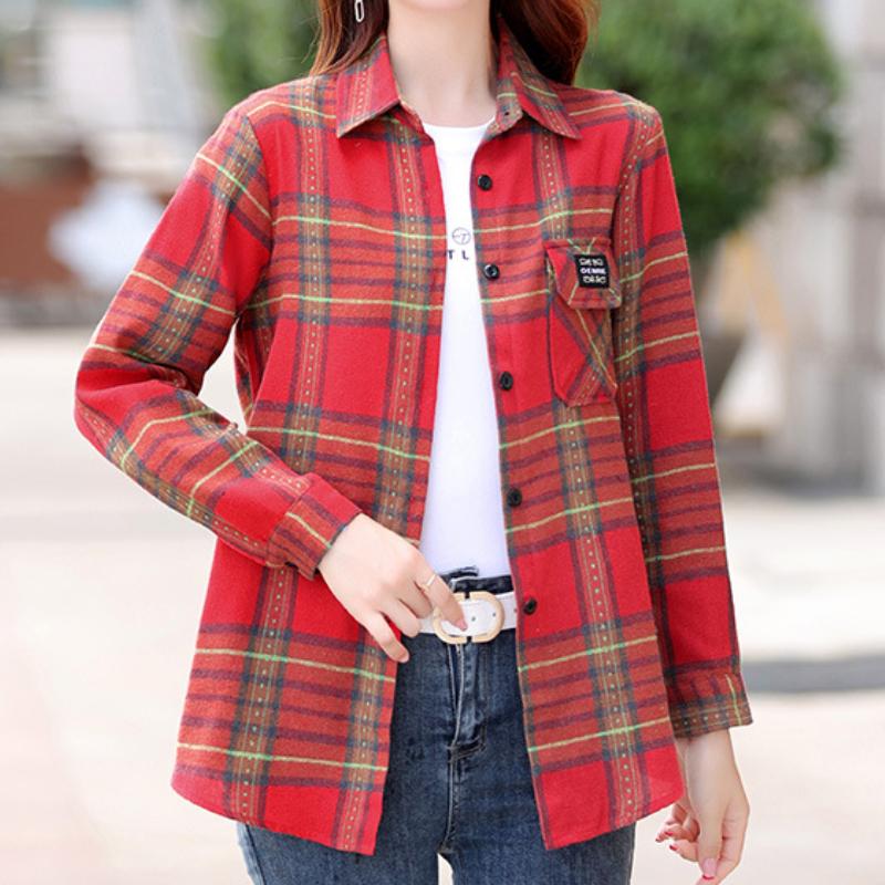 Простые хлопковые топы, весенне-осенние рубашки с длинными рукавами с лацканами, женское пальто, рубашка в клетку в стиле ретро, азиатский размер XL
Простые хлопковые топы, весенне-осенние рубашки с длинными рукавами с лацканами, женское пальто, рубашка в клетку в стиле ретро, азиатский размер XL