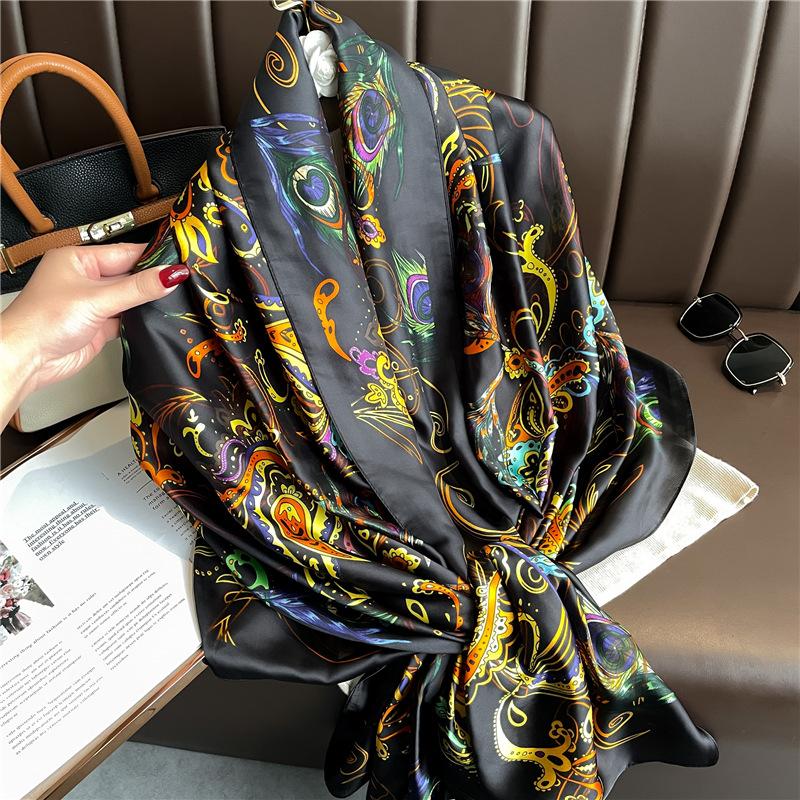 Neck Scarves Apparel Accessories Bandanna Hijab Designer Muslim Bag Silk Scarf Shawl Women Summer New Wrap Foulard Muffler 180x90cm
Neck Scarves Apparel Accessories Bandanna Hijab Designer Muslim Bag Silk Scarf Shawl Women Summer New Wrap Foulard Muffler 180x90cm