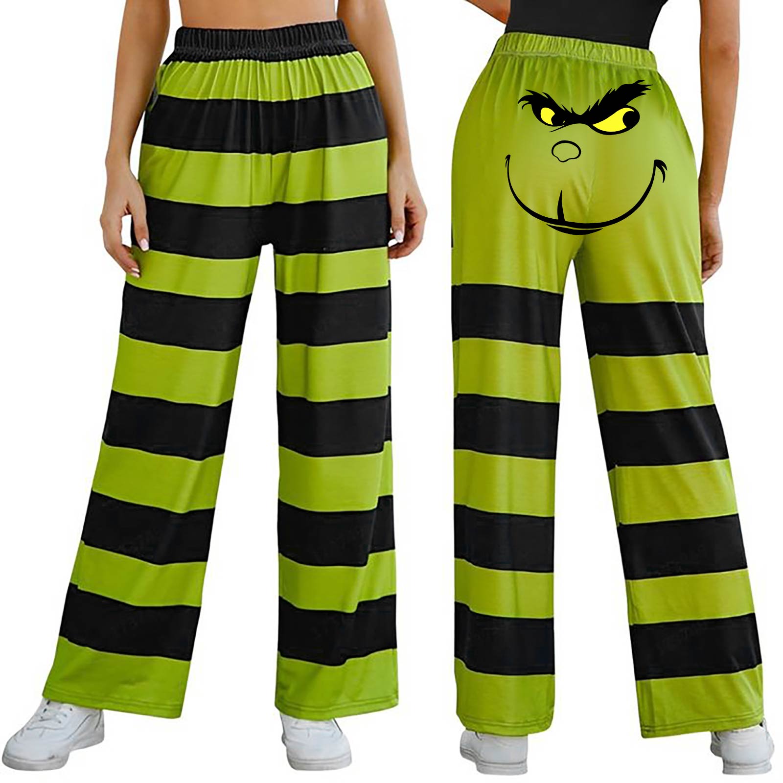 Women s Casual Fashion Christmas Print Elasticated Waist Trousers Pants M чорний
Women s Casual Fashion Christmas Print Elasticated Waist Trousers Pants M чорний