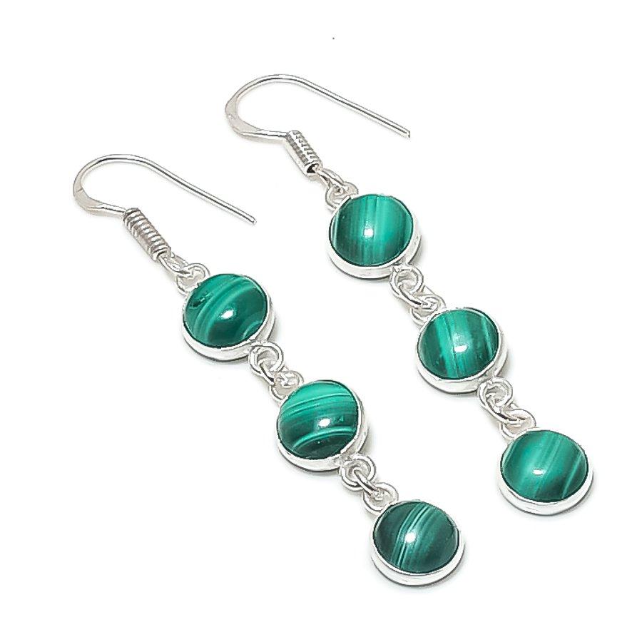 Natural Malachite Gemstone Handmade 925 Sterling Silver Earring 2.36 y8O18
Natural Malachite Gemstone Handmade 925 Sterling Silver Earring 2.36 y8O18
