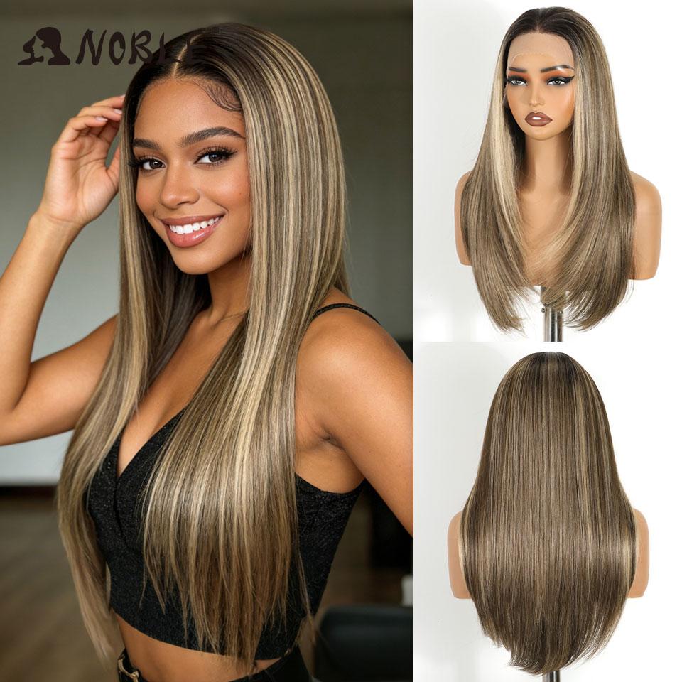 Noble 24 Inch 13x6 Lace Front Wig Synthetic Hair Ombre Black to Platinum Blonde Straight Heat Resistant Glueless Wig for Women (as the picture,180%&24inches&13*6)
Noble 24 Inch 13x6 Lace Front Wig Synthetic Hair Ombre Black to Platinum Blonde Straight Heat Resistant Glueless Wig for Women (as the picture,180%&24inches&13*6)