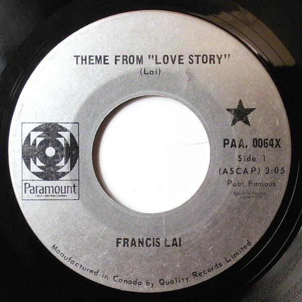 7inch Record FRANCIS LAI - Theme From Love Story PAA0064X Paramount Recor 1971 Canada Soundtracks & Musicals Used
7inch Record FRANCIS LAI - Theme From Love Story PAA0064X Paramount Recor 1971 Canada Soundtracks & Musicals Used