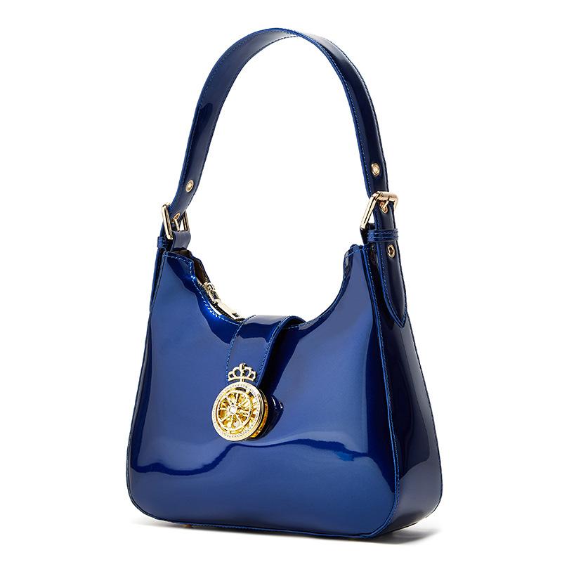 Стильная женская сумка из лакированной кожи, блестящая кожаная сумка подмышкой, женская сумка на одно плечо королевский синий
Стильная женская сумка из лакированной кожи, блестящая кожаная сумка подмышкой, женская сумка на одно плечо королевский синий