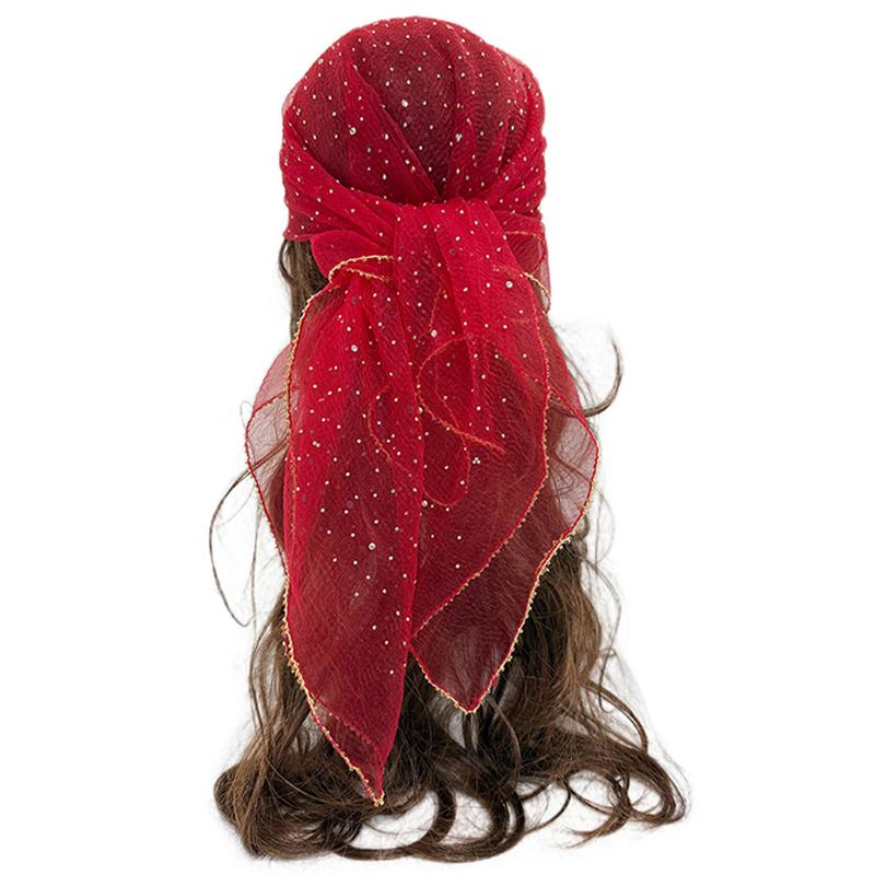 Trendy Rhinestone Square Silk Scarf Thin Light Breathe Headscarf Temperament Solid Color Silk Scarf Versatile Headwear A16
Trendy Rhinestone Square Silk Scarf Thin Light Breathe Headscarf Temperament Solid Color Silk Scarf Versatile Headwear A16