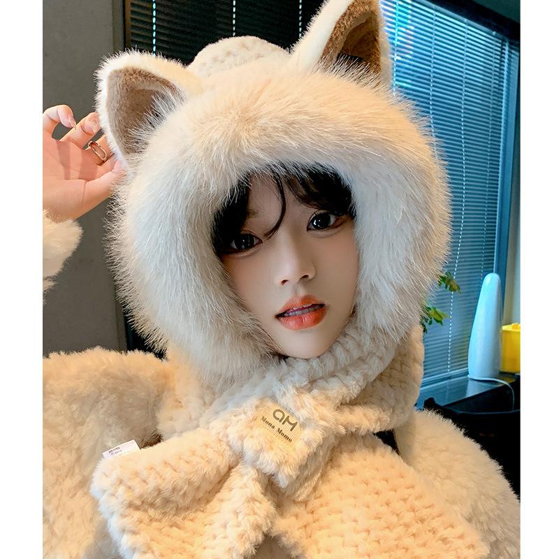 Милая плюшевая шапка-шарф с лисьими ушками, новая теплая защита ушей, милая, от холода, для женщин, осень-зима
Милая плюшевая шапка-шарф с лисьими ушками, новая теплая защита ушей, милая, от холода, для женщин, осень-зима