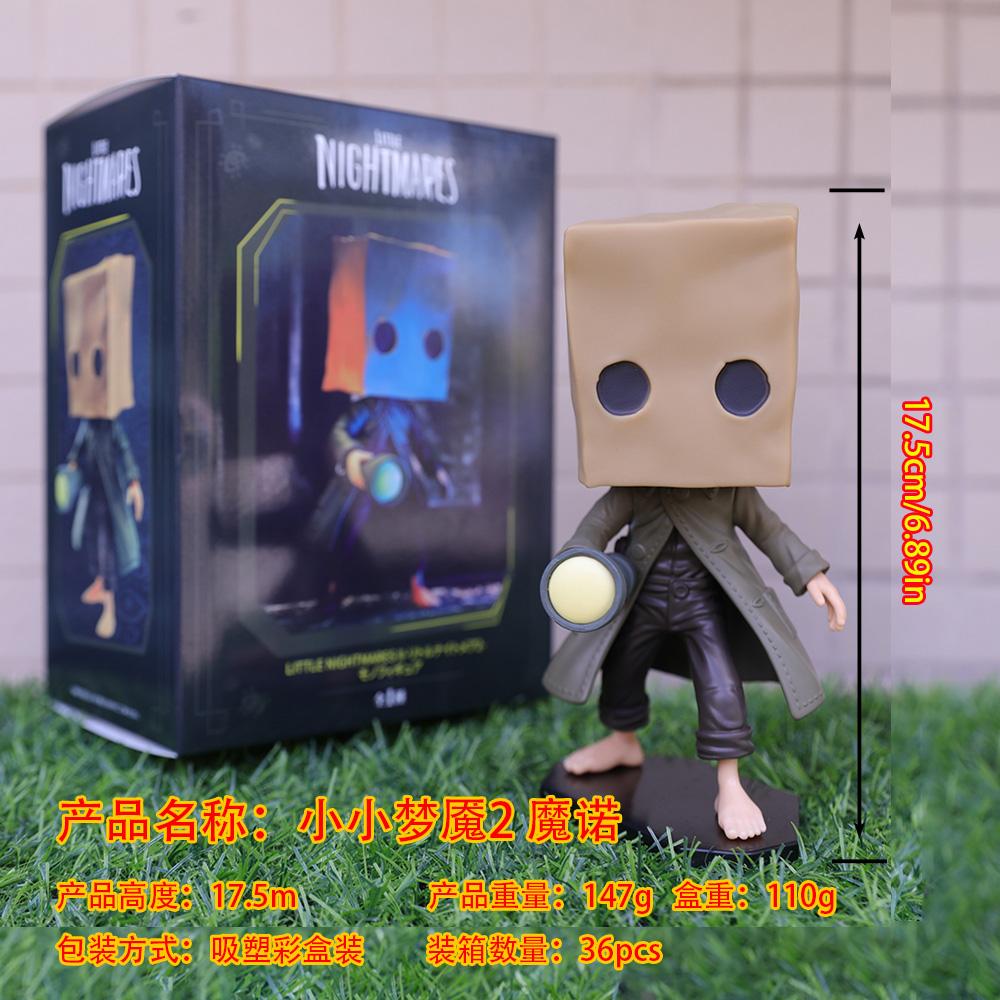 17CM Anime Gam Little Nightmares mono Figure Carton Headdress Horror Game Six Model Toy Doll Standing Position Aciton Figure PVC With box
17CM Anime Gam Little Nightmares mono Figure Carton Headdress Horror Game Six Model Toy Doll Standing Position Aciton Figure PVC With box
