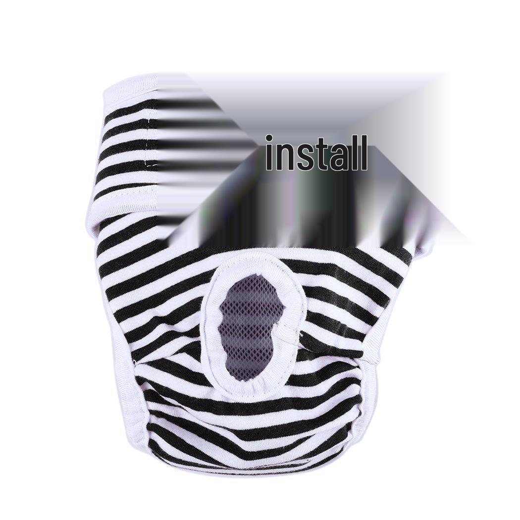 Striped Menstrual Dog Underwear - Pet Apparel for Teddy Dogs S: Waist 25-30cm
Striped Menstrual Dog Underwear - Pet Apparel for Teddy Dogs S: Waist 25-30cm