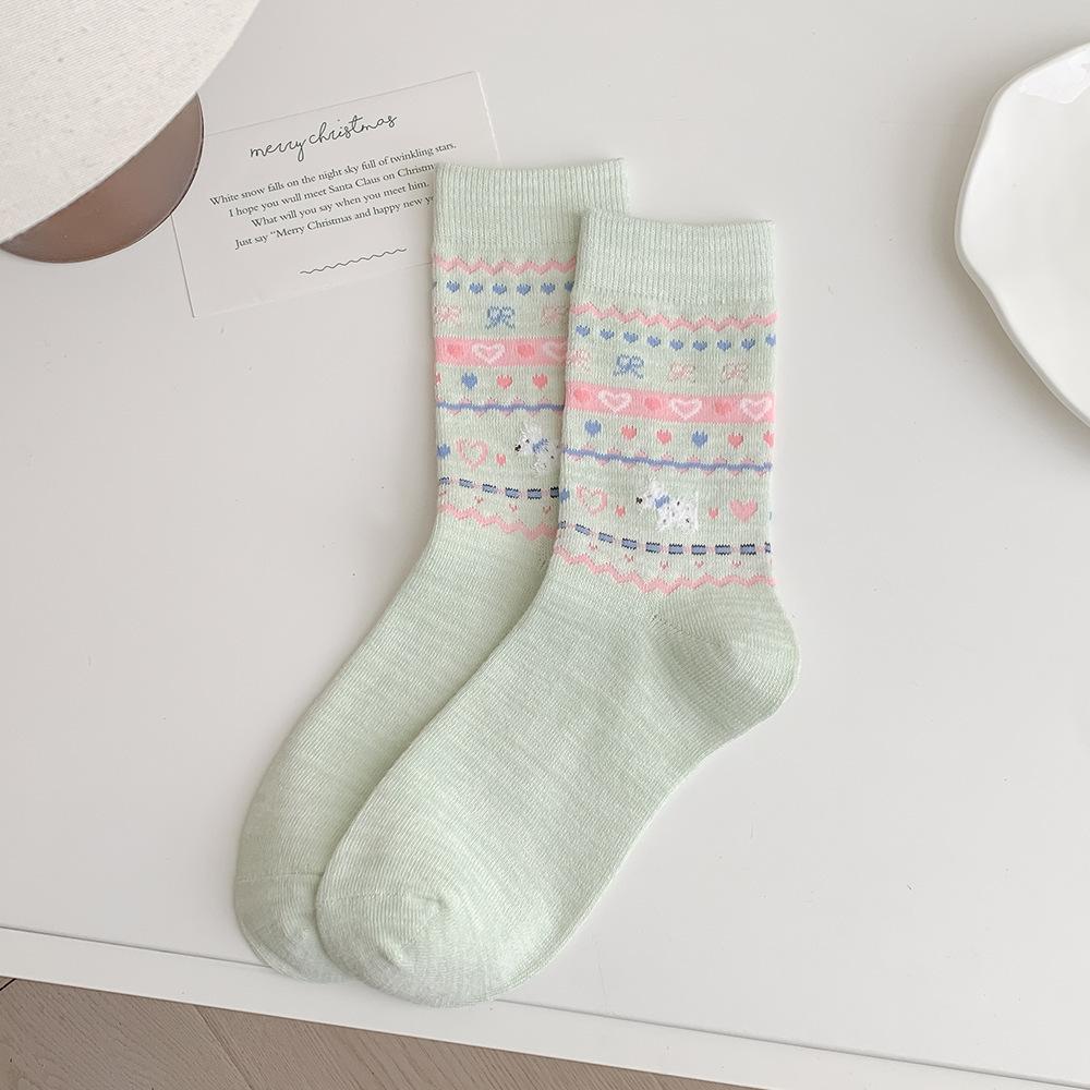Knit Crew Socks for Girl Spring Fall Cotton Vintage Cartoon Light Gray Socks Cute Bow Detail Polka Dots Dog Pattern Calf Sock One Size зелёный
Knit Crew Socks for Girl Spring Fall Cotton Vintage Cartoon Light Gray Socks Cute Bow Detail Polka Dots Dog Pattern Calf Sock One Size зелёный