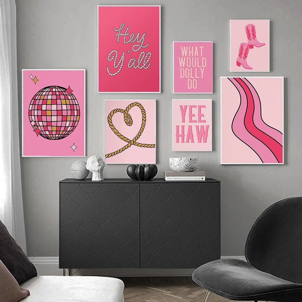 Rock Poster Pink Gallery Art Print Disco Rainbow Painting Girl Hippie Quote Wall Picture Nordic Living Bedroom
Rock Poster Pink Gallery Art Print Disco Rainbow Painting Girl Hippie Quote Wall Picture Nordic Living Bedroom