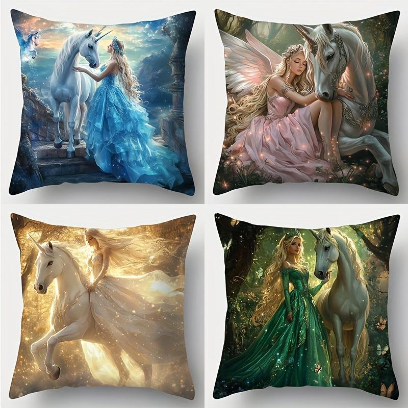 4PCS Girls & Princess Pillow Cases: Dreamy Art Style, Romantic. Polyester, Machine Washable, Zipper.For Living Room, Sofa Decor 35x35cm 4pcs
4PCS Girls & Princess Pillow Cases: Dreamy Art Style, Romantic. Polyester, Machine Washable, Zipper.For Living Room, Sofa Decor 35x35cm 4pcs