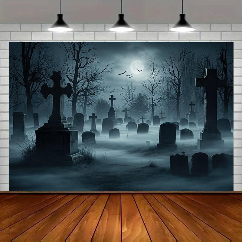 Spooky Gothic Cemetery Background Tombstone Scene Living Room Bedroom Office Outdoor Event Party Decoration Halloween Tapestry 74x94cm(29x37in)
Spooky Gothic Cemetery Background Tombstone Scene Living Room Bedroom Office Outdoor Event Party Decoration Halloween Tapestry 74x94cm(29x37in)