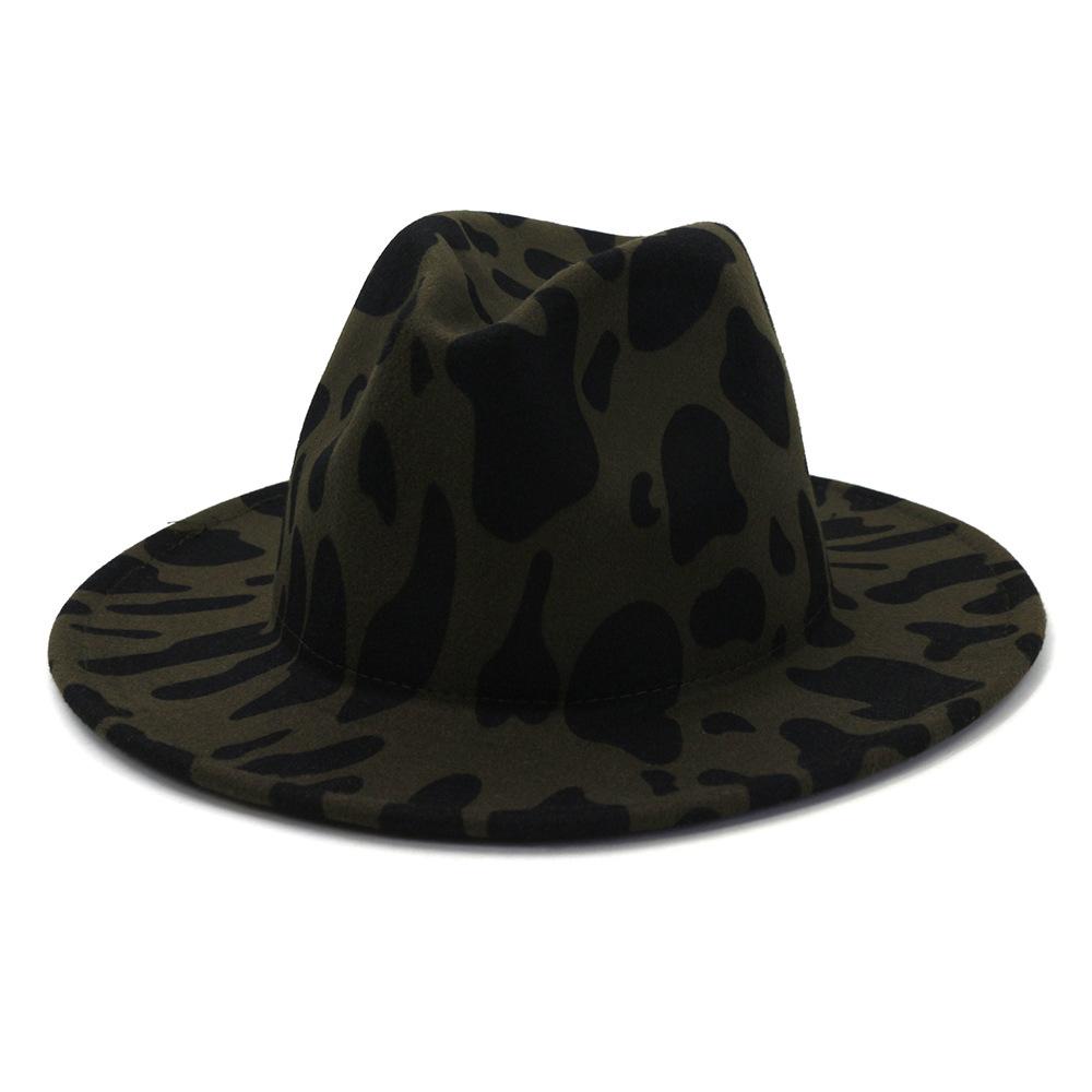 New Six-Color Cow Pattern Top Hat Men S And Women S Color Matching Woolen Big Eave Hat Jazz Hat Stage Felt Hat M(56-58cm)
New Six-Color Cow Pattern Top Hat Men S And Women S Color Matching Woolen Big Eave Hat Jazz Hat Stage Felt Hat M(56-58cm)