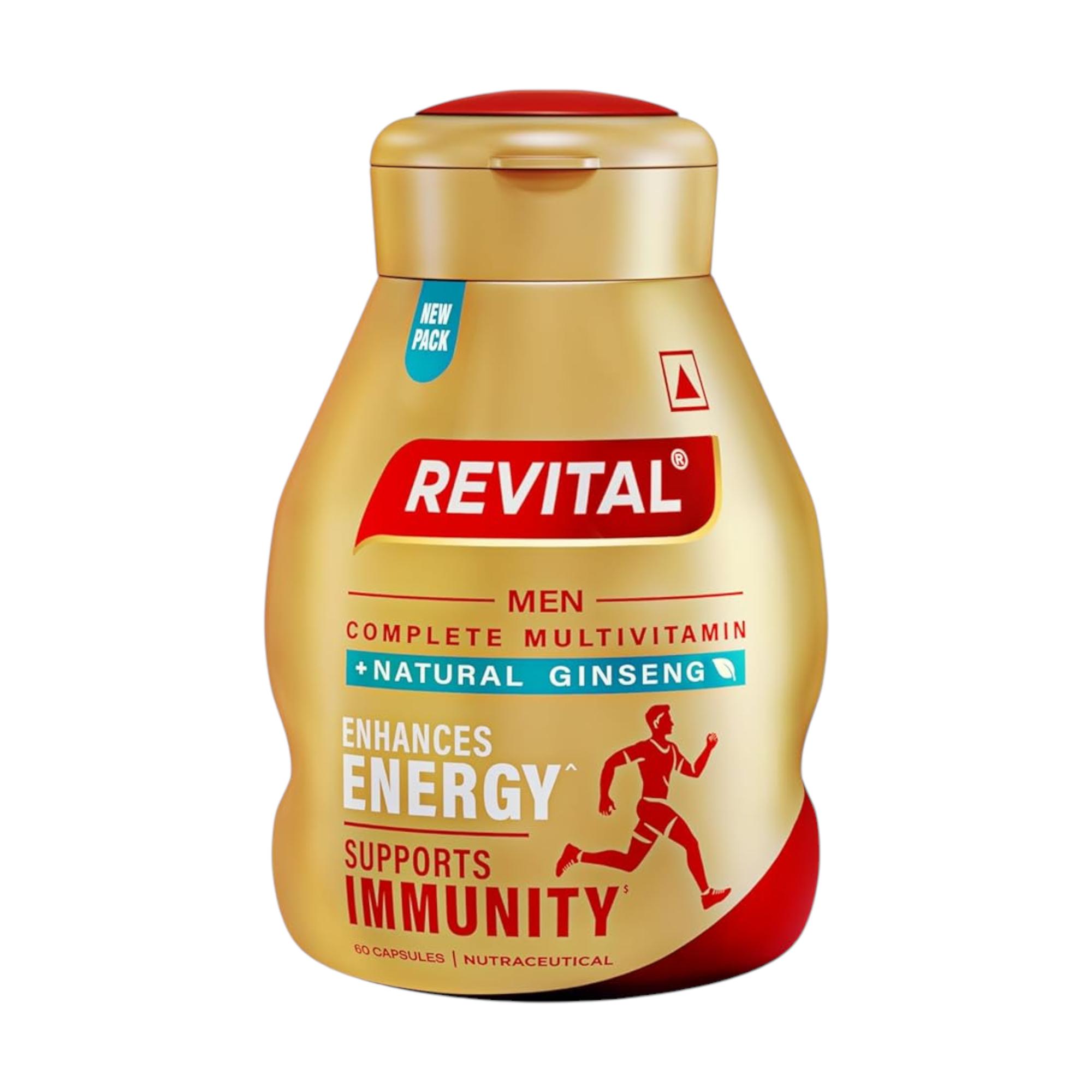 Revital H Multivitamin For Men 60 Capsules With Natural Ginseng Zinc Vitamins Minerals Daily Energy
Revital H Multivitamin For Men 60 Capsules With Natural Ginseng Zinc Vitamins Minerals Daily Energy