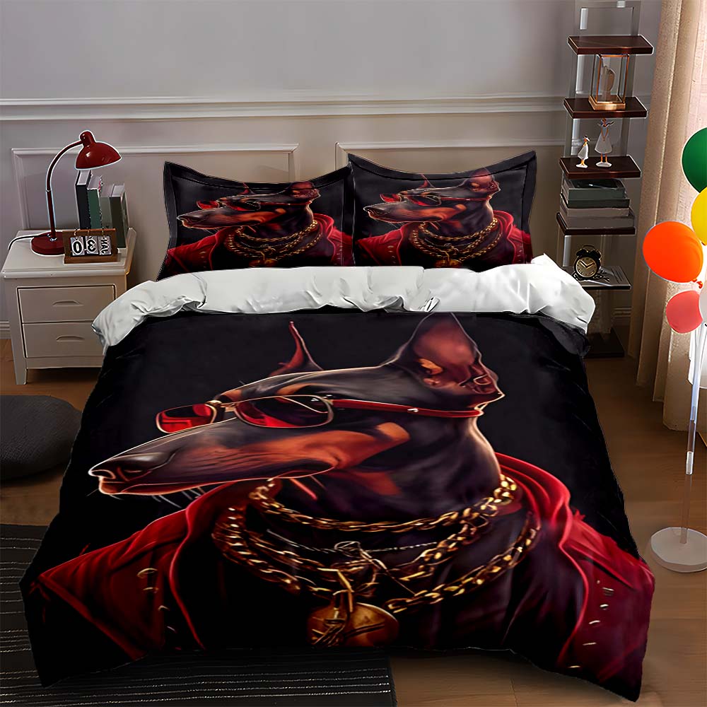 Doberman wearing sunglasses. Bedding Duvet cover sets Duvet covers Pillowcases gifts (1 * Duvet Cover 2 * Pillowcases, without duvet insert) 135x200cm
Doberman wearing sunglasses. Bedding Duvet cover sets Duvet covers Pillowcases gifts (1 * Duvet Cover 2 * Pillowcases, without duvet insert) 135x200cm
