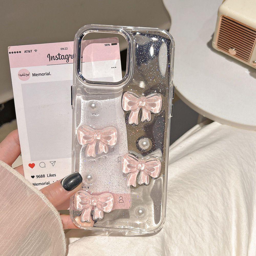 Korean Cute 3D Pink Bowknot Pearl Clear Phone Case For 16 15 14 13 12 11 Pro Max 16 Plus Shockproof Transparent Cover For iPhone 15
Korean Cute 3D Pink Bowknot Pearl Clear Phone Case For 16 15 14 13 12 11 Pro Max 16 Plus Shockproof Transparent Cover For iPhone 15