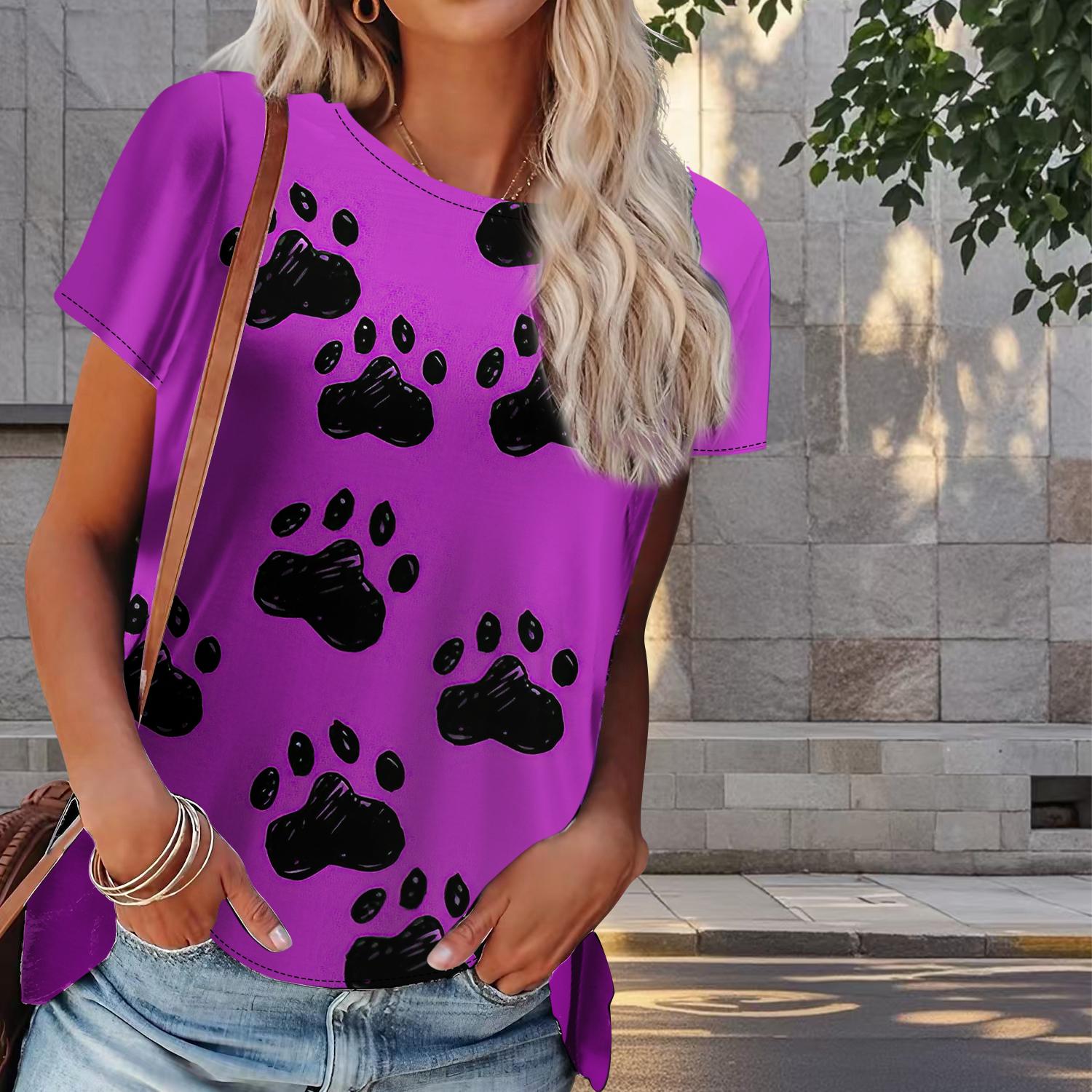 Женская летняя футболка с принтом собачьих когтей в стиле ретро, футболки с коротким рукавом, повседневные топы с принтом 8XL розовый
Женская летняя футболка с принтом собачьих когтей в стиле ретро, футболки с коротким рукавом, повседневные топы с принтом 8XL розовый
