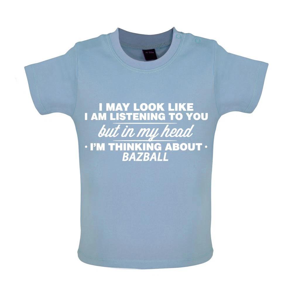 In My Head I m Thinking About Bazball - Baby Kids Boys Girls Unisex T-Shirt / Babygrow - Ashes Cricket 100
In My Head I m Thinking About Bazball - Baby Kids Boys Girls Unisex T-Shirt / Babygrow - Ashes Cricket 100
