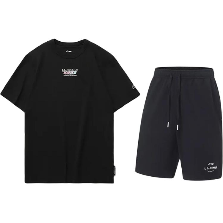 Li-Ning Модный универсальный пуловер с принтом букв, с круглым вырезом, с коротким рукавом, шорты со средней посадкой и завязками, повседневный спортивный костюм, унисекс AHSU969-2+AKST543-3 M
Li-Ning Модный универсальный пуловер с принтом букв, с круглым вырезом, с коротким рукавом, шорты со средней посадкой и завязками, повседневный спортивный костюм, унисекс AHSU969-2+AKST543-3 M