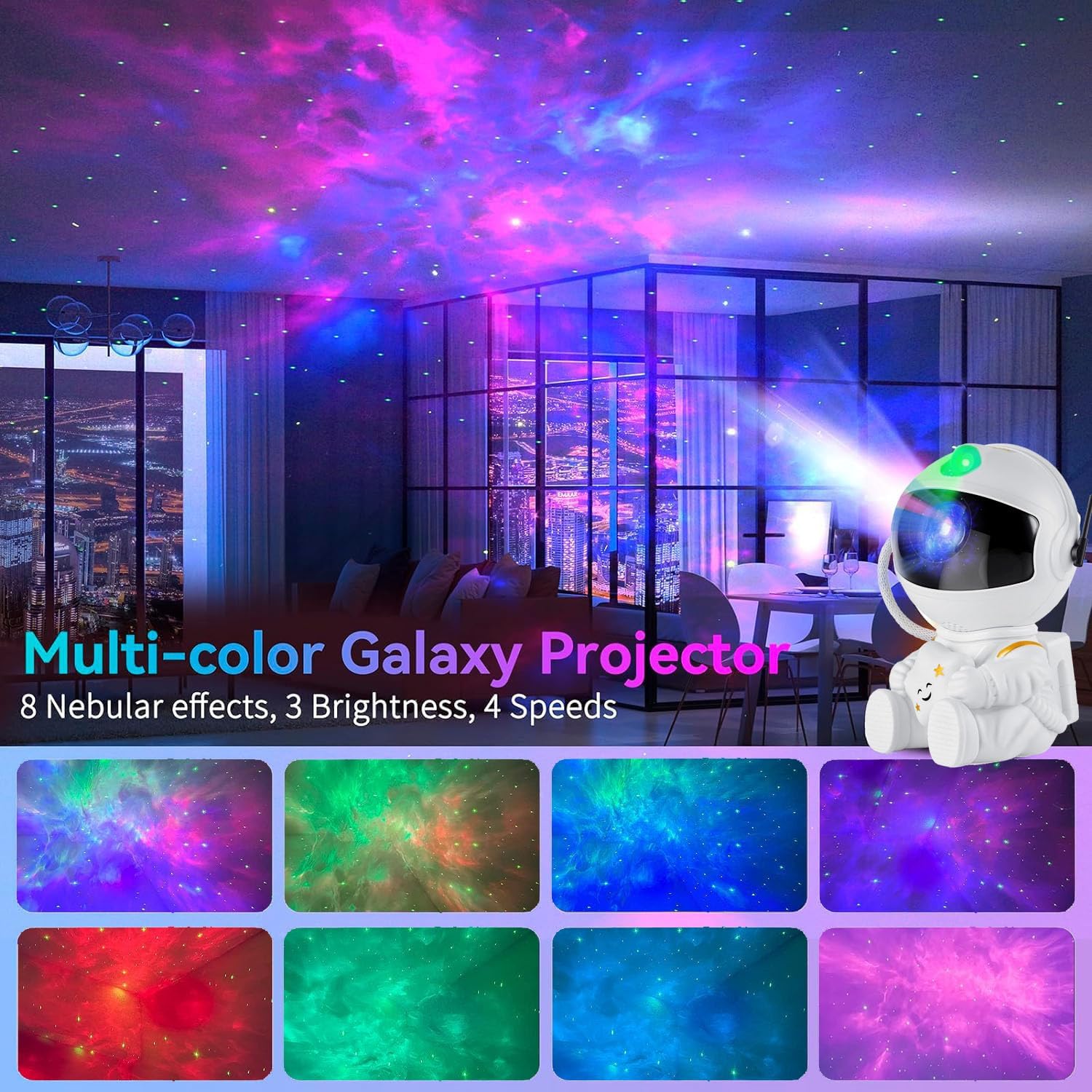 Mexllex Astronaut Galaxy Starry Projector Night Light with Nebula & Remote, 360° Adjustable & Timer Space Lamp Gift for Kids Room USB Plug белый
Mexllex Astronaut Galaxy Starry Projector Night Light with Nebula & Remote, 360° Adjustable & Timer Space Lamp Gift for Kids Room USB Plug белый
