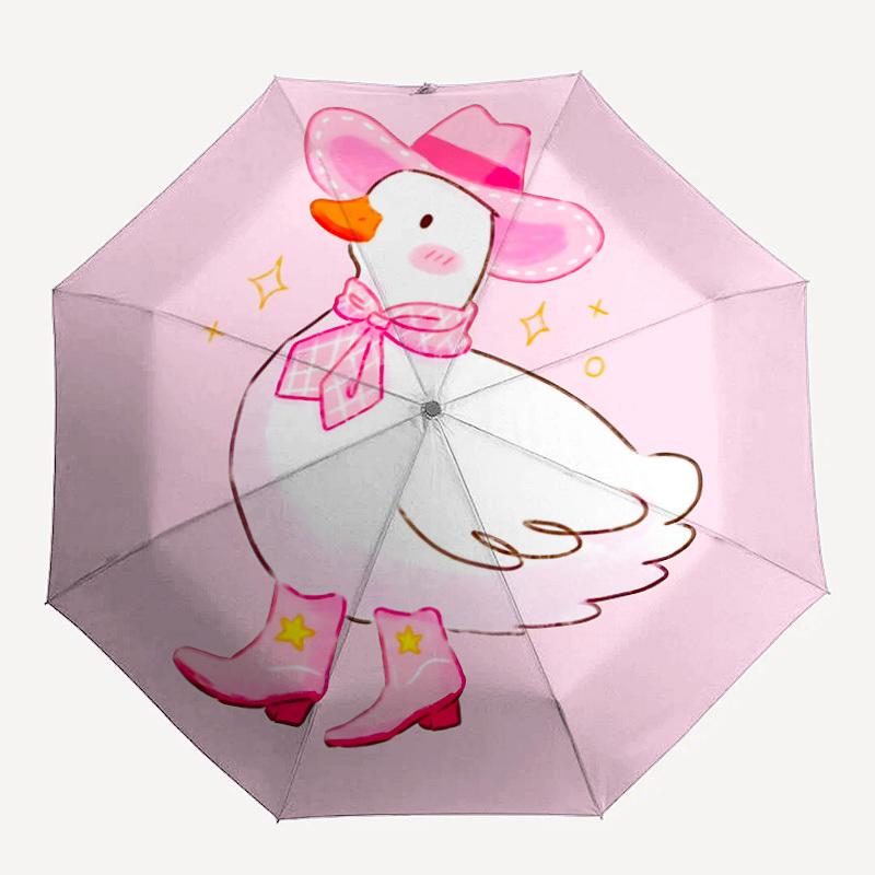 1PC Cowgirl Duck Automatic Folding Umbrella Automatic Open/Close, Automatic Folding, 8-Rib Durable Frame, Portable Travel Umbrella 702
1PC Cowgirl Duck Automatic Folding Umbrella Automatic Open/Close, Automatic Folding, 8-Rib Durable Frame, Portable Travel Umbrella 702