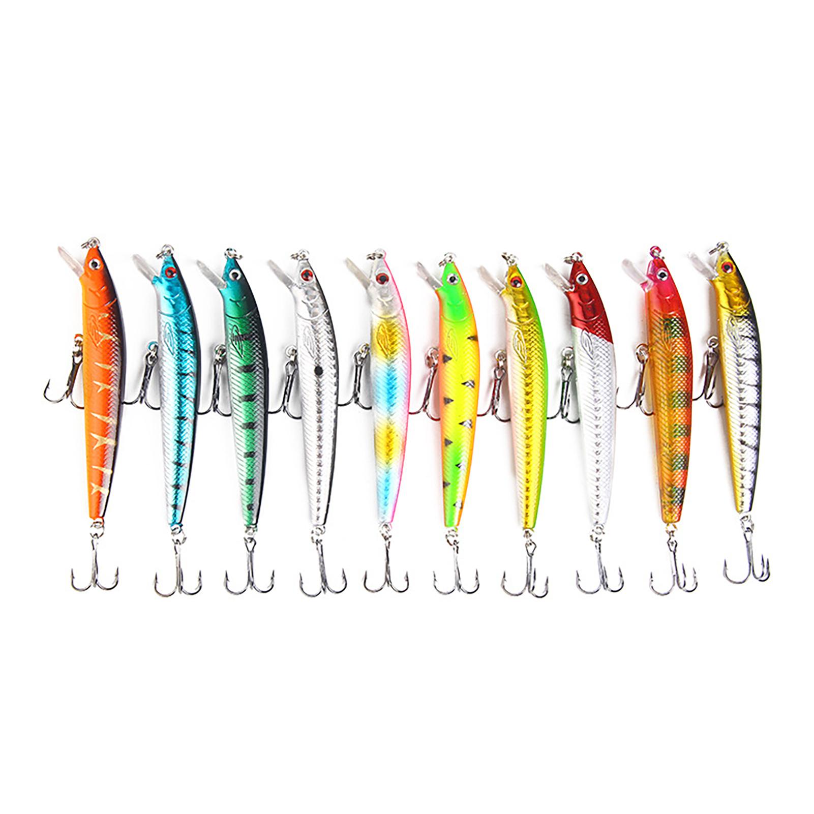 10PCS Hard Fishing Lures ABS Hard Swimbaits Fishing Bait Set for Freshwater and Saltwater
10PCS Hard Fishing Lures ABS Hard Swimbaits Fishing Bait Set for Freshwater and Saltwater
