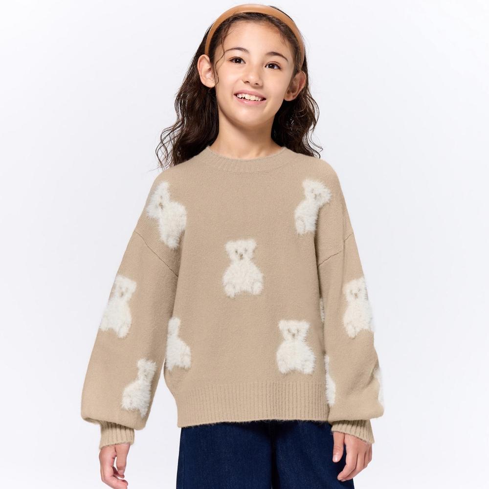 Gu By Uniqlo Girls Жаккардовый свитер Медведь 32 BEIGE/100cm 
Gu By Uniqlo Girls Жаккардовый свитер Медведь 32 BEIGE/100cm