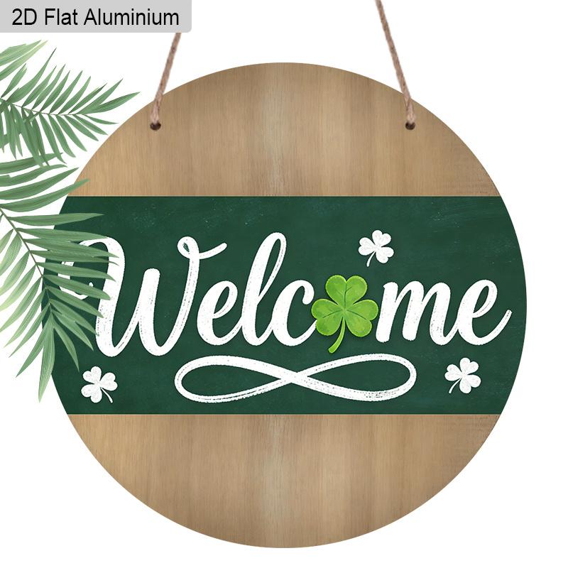 2D Flat Aluminum St. Patrick s Day Welcome Sign for Front Door Round Aluminum Hanging Decor with Texture, Lucky Shamrock Irish Door Hanger, Rustic 1pc
2D Flat Aluminum St. Patrick s Day Welcome Sign for Front Door Round Aluminum Hanging Decor with Texture, Lucky Shamrock Irish Door Hanger, Rustic 1pc