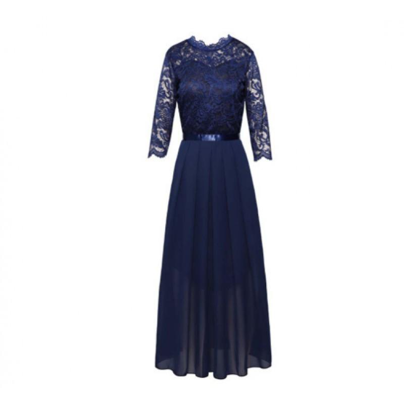 Stitched Dress Round Neck Lace Long Skirt Evening M
Stitched Dress Round Neck Lace Long Skirt Evening M