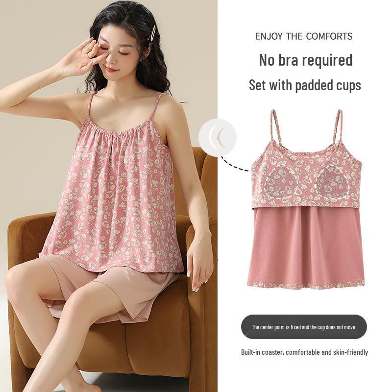 Women s Summer Ice Silk Camisole Set - Sweet Style Homewear XXL (70-80 kg)
Women s Summer Ice Silk Camisole Set - Sweet Style Homewear XXL (70-80 kg)