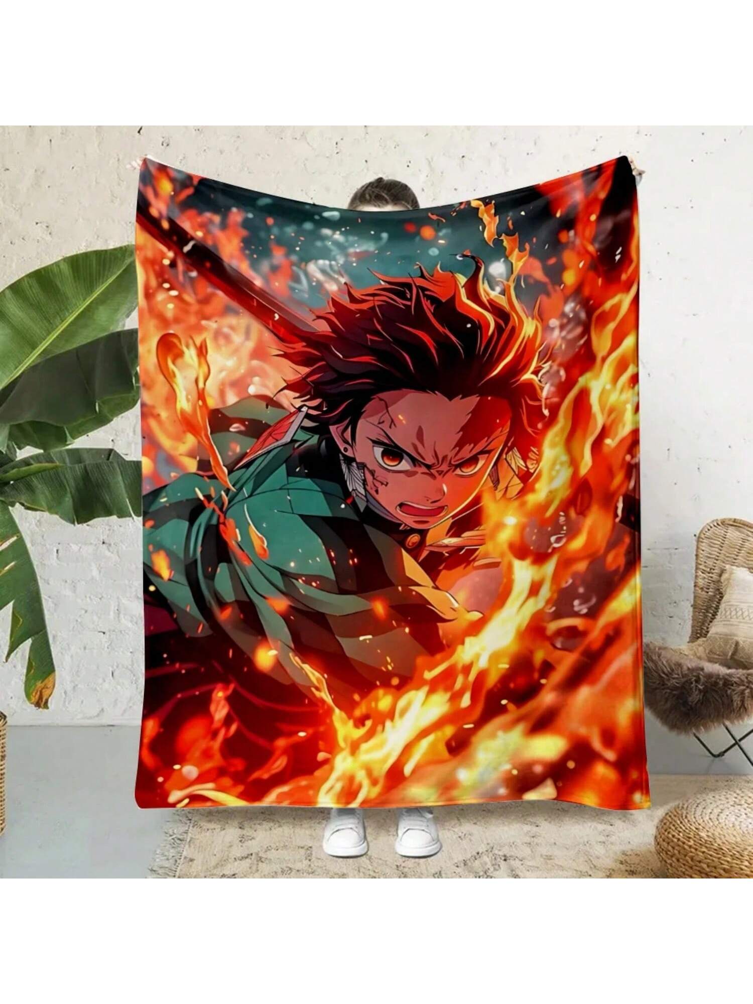 Hot Anime Tanjirou Printed Picnic Blankets Warm Blanket Soft And Comfortable Blanket Home Travel Birthday Gift 75X95CM сірий колір
Hot Anime Tanjirou Printed Picnic Blankets Warm Blanket Soft And Comfortable Blanket Home Travel Birthday Gift 75X95CM сірий колір