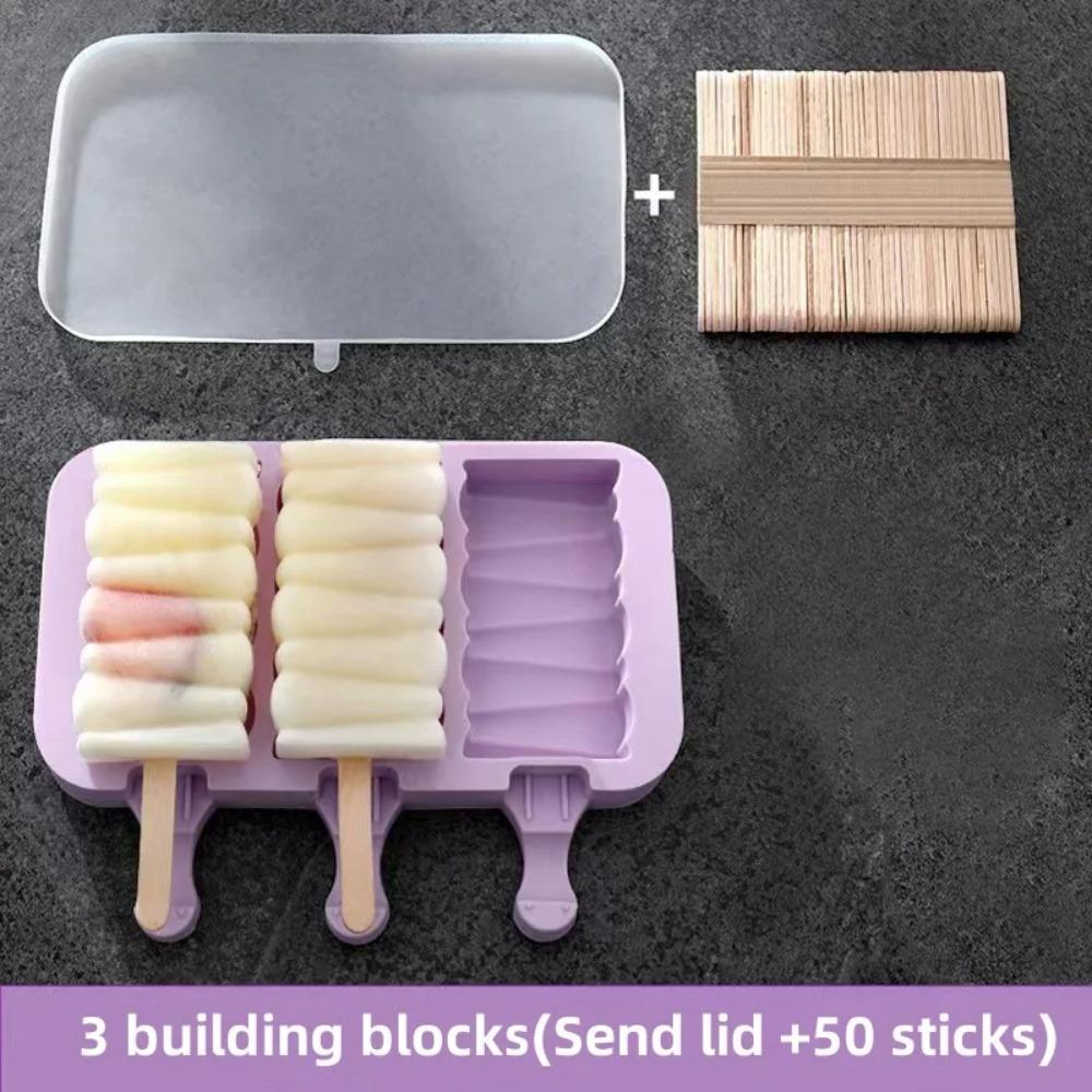 With Lid Popsicle Mold Easy Release Ice Pop Tray Reusable Ice Cream Mold 3 building blocks
With Lid Popsicle Mold Easy Release Ice Pop Tray Reusable Ice Cream Mold 3 building blocks