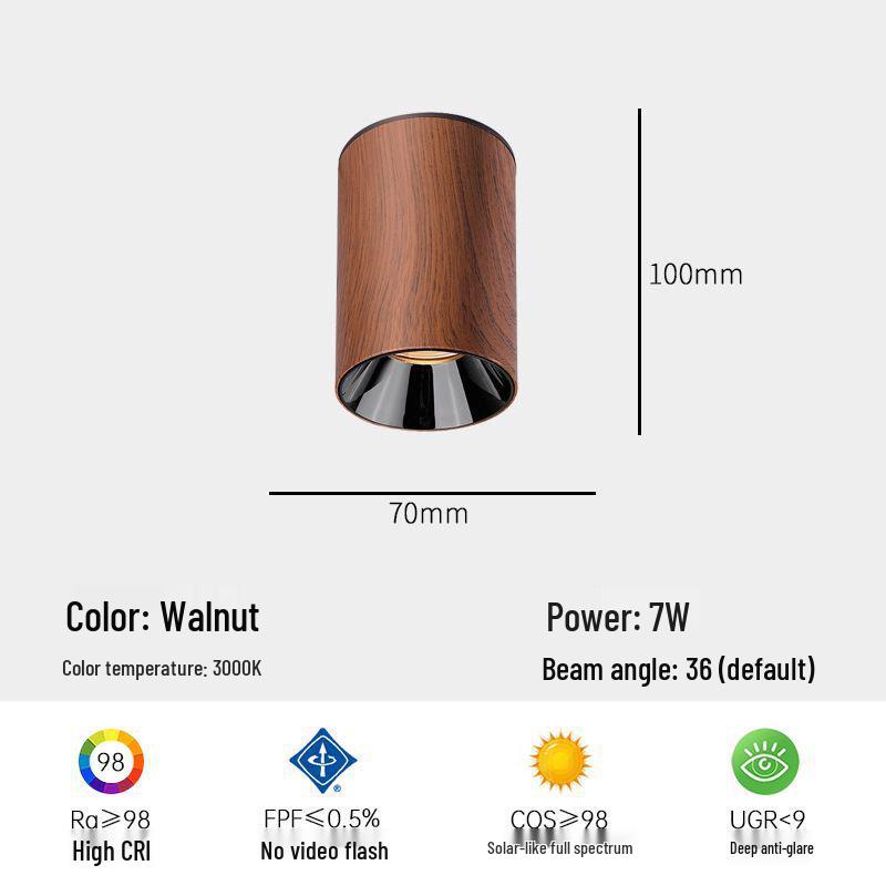 Retro Walnut Wood Grain Windproof Anti-Glare Downlight for Living Room, Entrance Hall, and Corridor Original Puri-5000K
Retro Walnut Wood Grain Windproof Anti-Glare Downlight for Living Room, Entrance Hall, and Corridor Original Puri-5000K