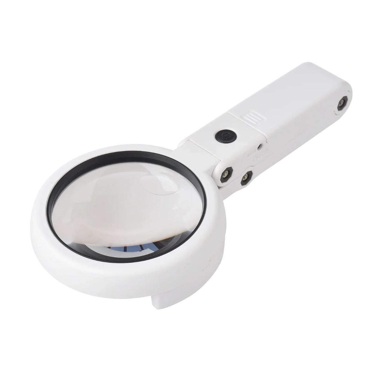 5X/10X Handheld Desk Magnifier with LED Light and Stand USB Powered Illuminated Magnifying Glass for Crafting Clock Watch
5X/10X Handheld Desk Magnifier with LED Light and Stand USB Powered Illuminated Magnifying Glass for Crafting Clock Watch